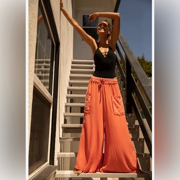 FP Movement by Free People Pants - FP Movement Sure Thing Wide Leg Palazzo Pants Medium